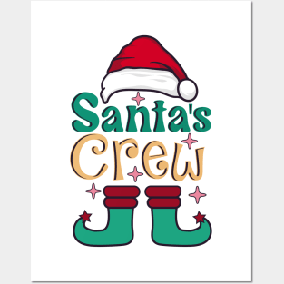 Santa's Crew Cute Posters and Art